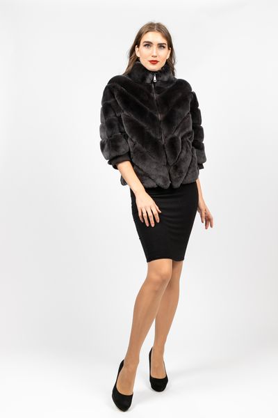 

Шуба PARKA+ 01199 из орилага Графіт, Шуба PARKA+ 01199 из орилага Графіт 3XL