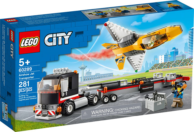 

Конструктор LEGO City Great Vehicles Транспортер каскадёрского самолета (60289)