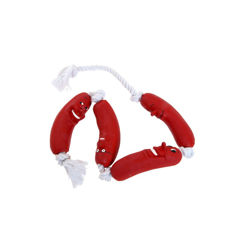 

Игрушки для собак колбаски на веревке Sausage On Rope 72 x 10 см Flamingo BGL-KF-740