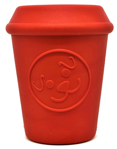 

Игрушка для собак COFFEE CUP DURABLE RUBBER CHEW TOY & TREAT DISPENSER - RED L 10.5 см Ø 10 см SodaPup BGL-SD-25