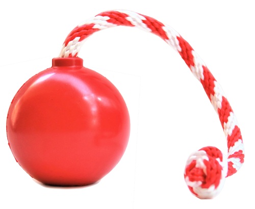 

Игуршка для собак мяч с канатом SodaPup Cherry Bomb RED L SodaPup BGL-SD-32