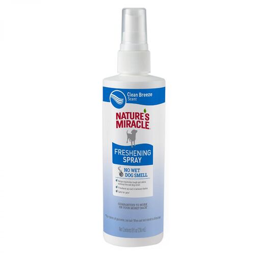 

Освежающий спрей для собак для нейтрализации неприятных запахов 8in1 Freshening Spray For Dogs - Clean Breeze Scent 237 мл Natures Miracle BGL-NM-253
