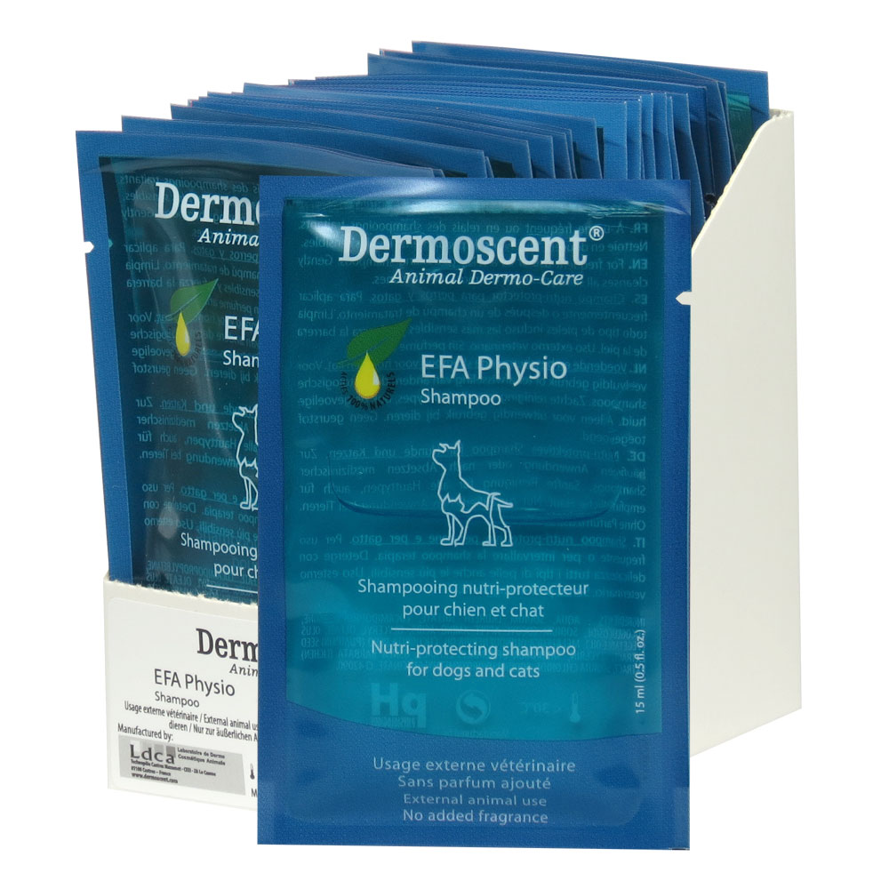 

Питательный и защитный шампунь для всех типов кожи кошек и собак Dermoscent EFA Physio Shampoo 20 x 15 мл Dermoscent® BGL-DE-08