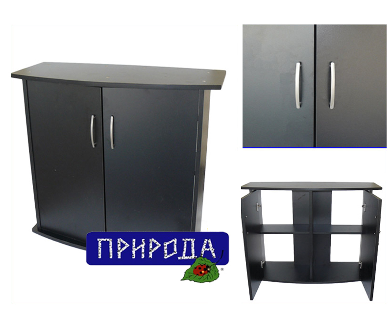 

Тумба овальная с дверцами Черная 100х40х70 Природа BGL-PR-667