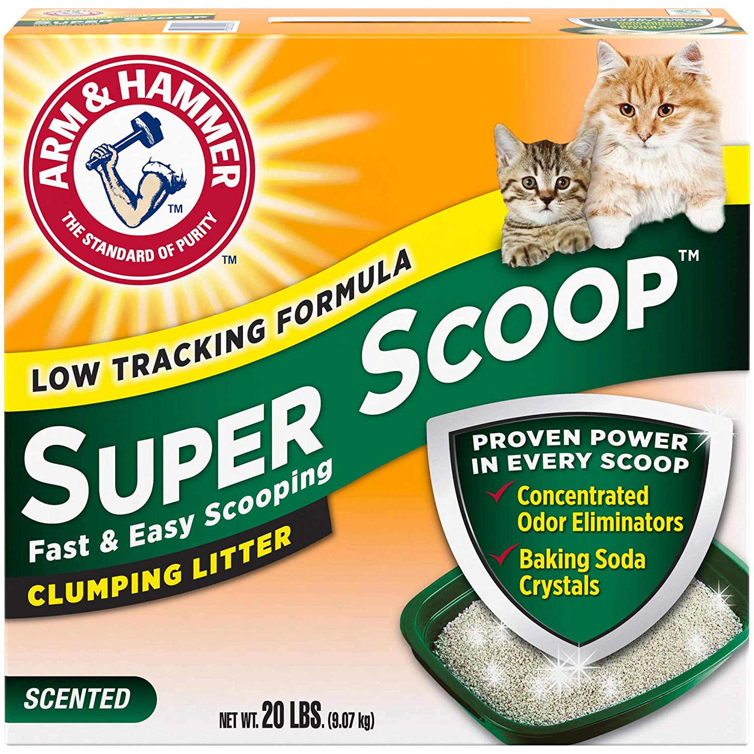 

Комкующийся наполнитель для котов и кошек с ароматом свежести ARM & HAMMER™ Super Scoop™ Clumping Litter, Fresh Scent 9,07 кг Arm&Hammer BGL-AR-26