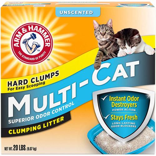 

Комкующийся наполнитель для нескольких кошек без аромата ARM & HAMMER™ Multi-Cat Strength Clumping Litter, Unscented 9,07 кг Arm&Hammer BGL-AR-19