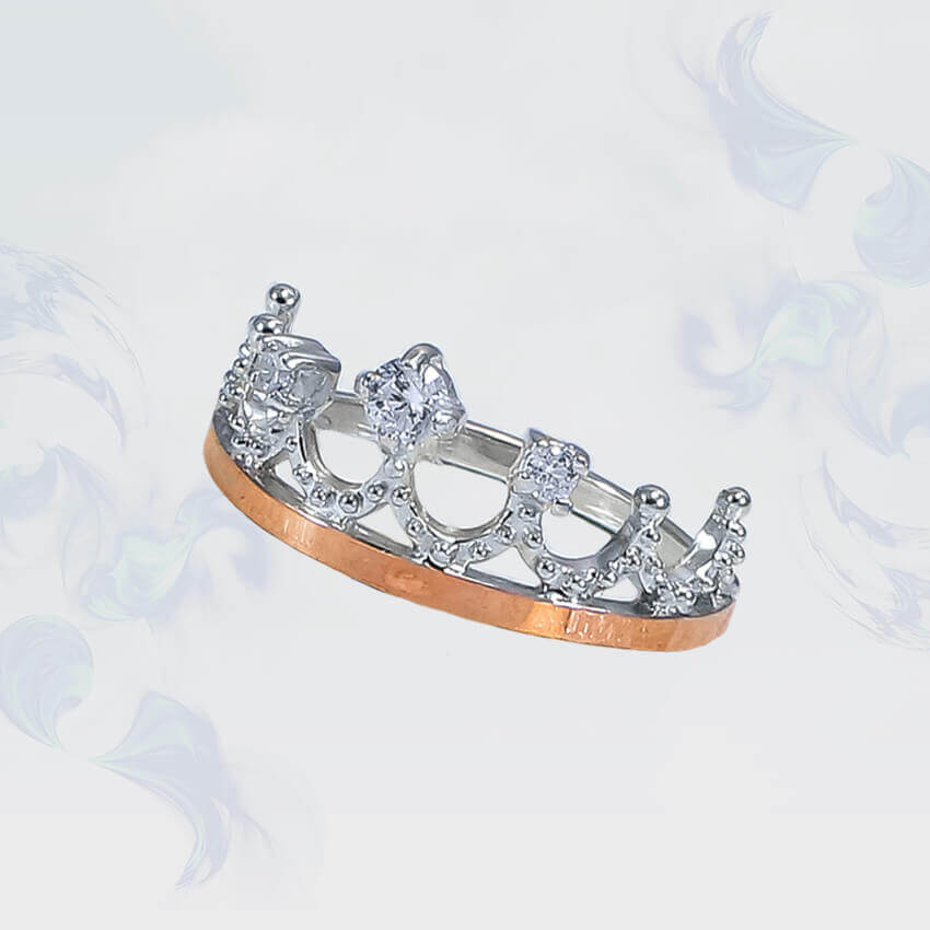 

Кольцо из серебра с золотыми вставками Корона SilverUA модель 186 (размер 18,5)