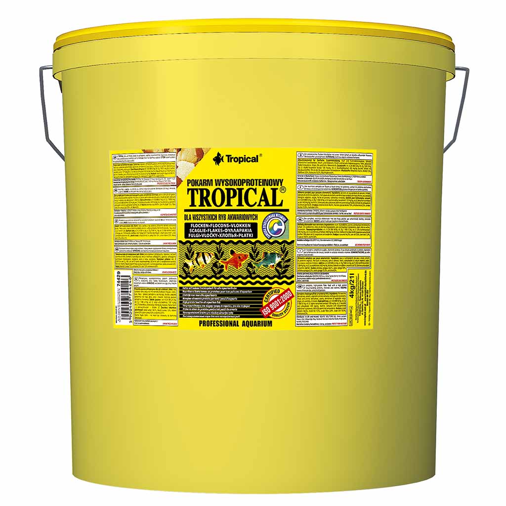 

Сухой корм для всех видов аквариумных рыб в хлопьях Tropical TROPICAL 21 л - 4 кг Tropical BGL-TL-107