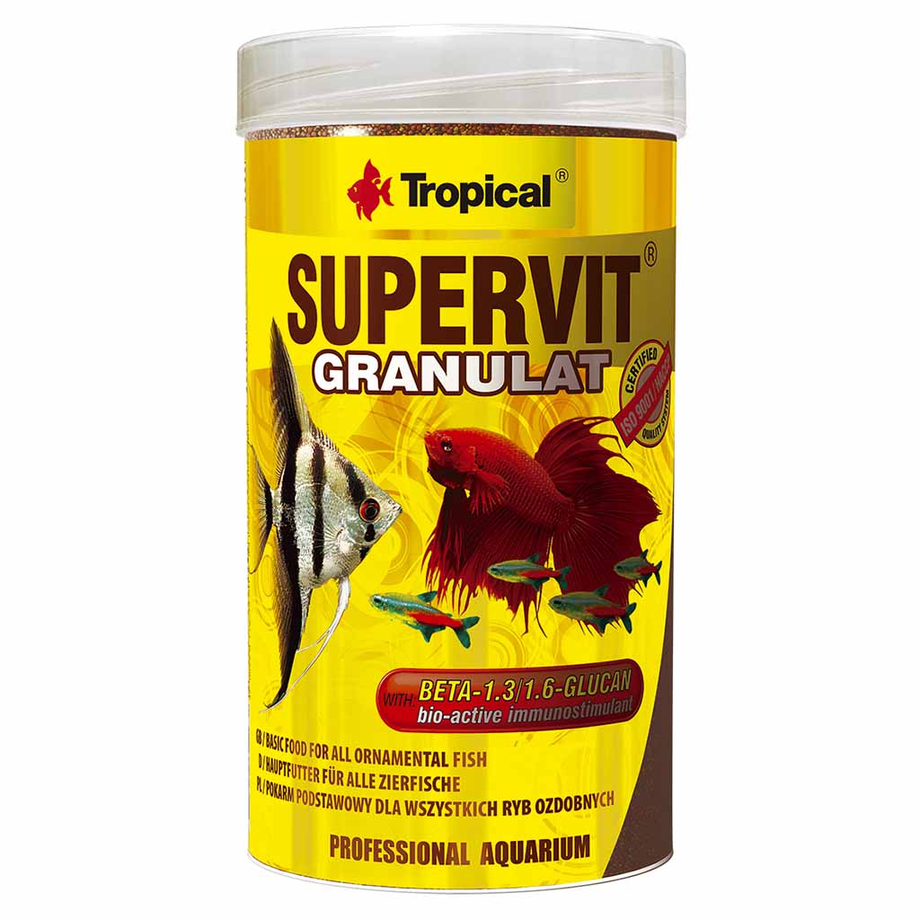 

Сухой корм для всех видов аквариумных рыб в гранулах SuperVit Granulat TROPICAL 250 мл - 130 г Tropical BGL-TL-98