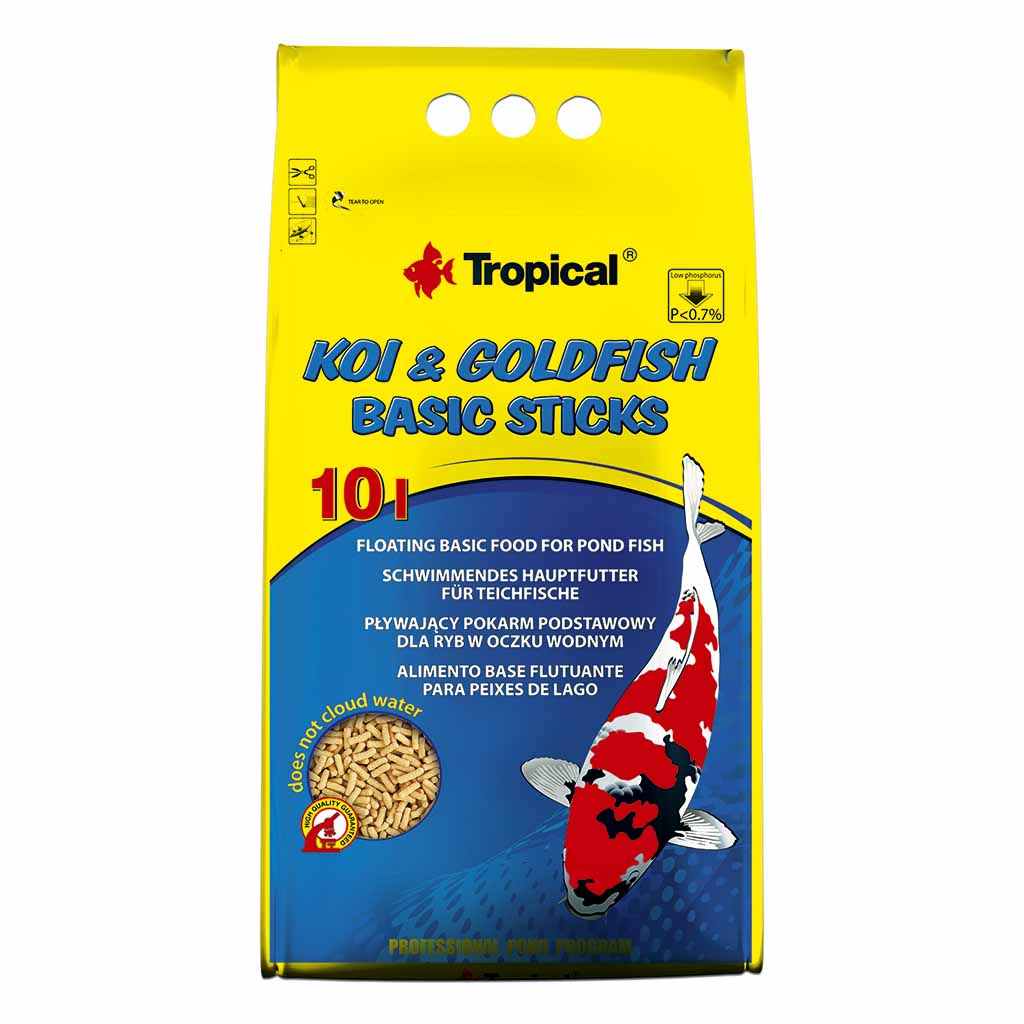 

Сухой корм для прудовых рыб в палочках KOI & Gold Basic ST TROPICAL 10 л - 800 гр Tropical BGL-TL-15