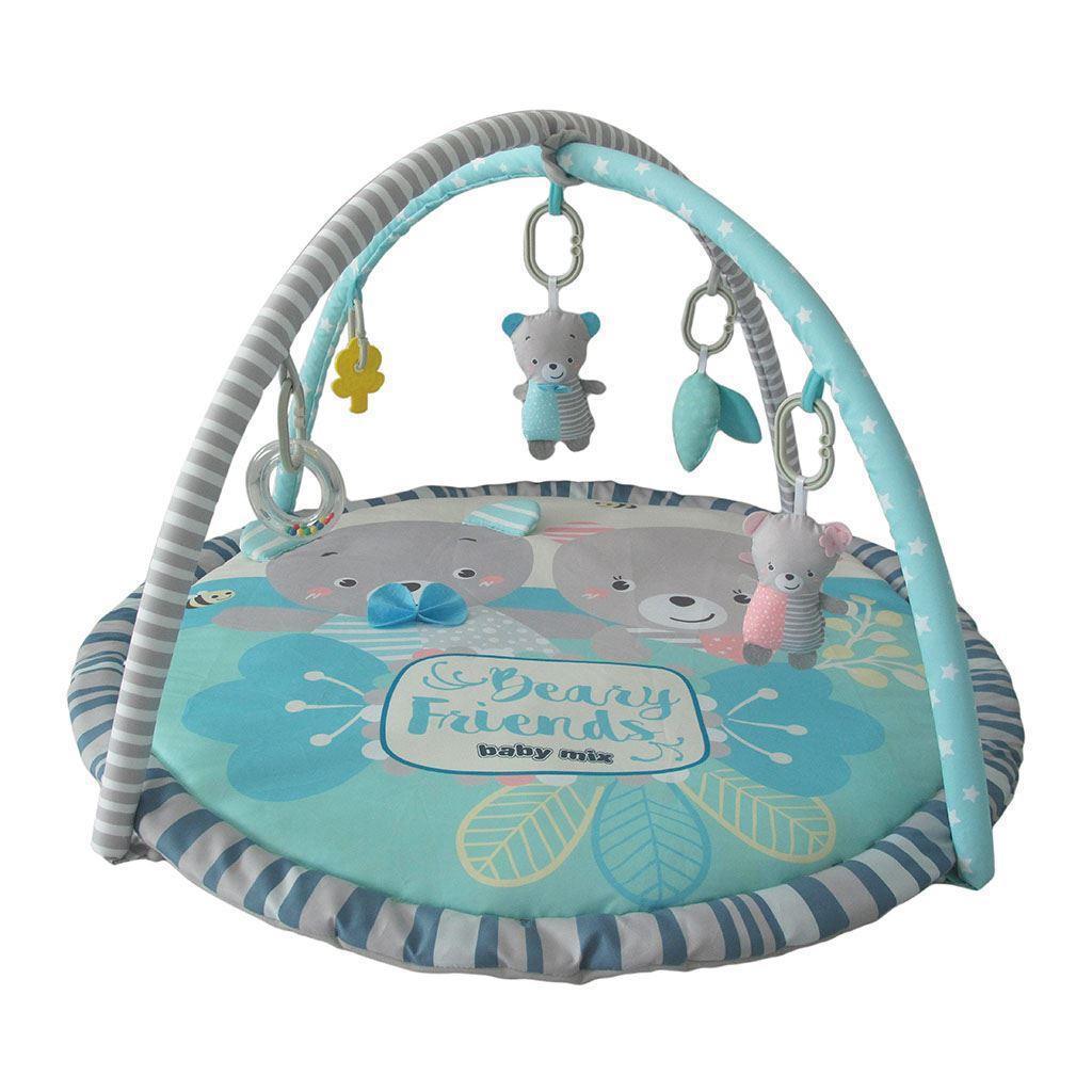 

Детский развивающий коврик Baby Mix Мишки 85х85 см, разноцветный (45018)