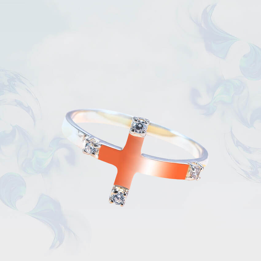 

Кольцо из серебра с золотыми вставками SilverUA модель 189 (размер 19)