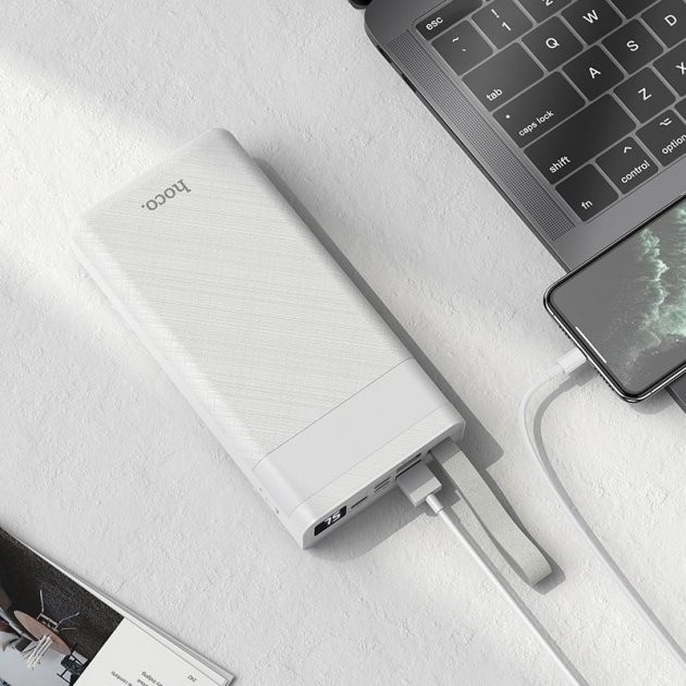 

Павербанк Hoco Premium Power 30000mAh 2A white