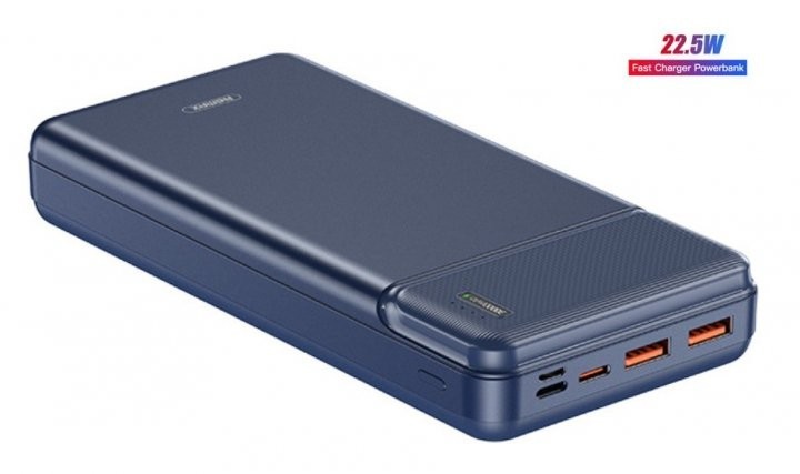 

Павербанк Remax Quick Charge 22.5W 20000mAh |2xUSB, Type-C, Lightning| Blue