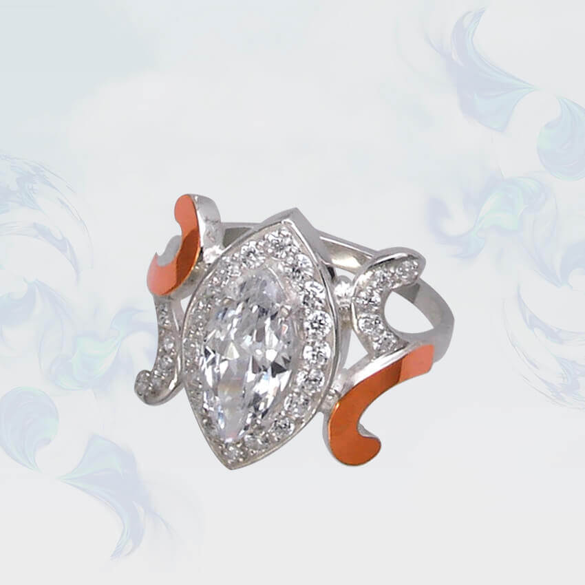 

Кольцо из серебра с золотыми вставками SilverUA модель 100 (размер 18,5)