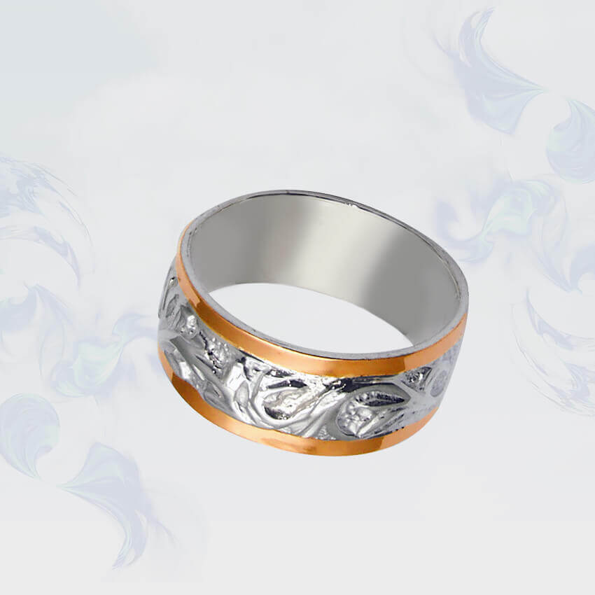 

Кольцо из серебра с золотыми вставками SilverUA модель 036 (размер 16)