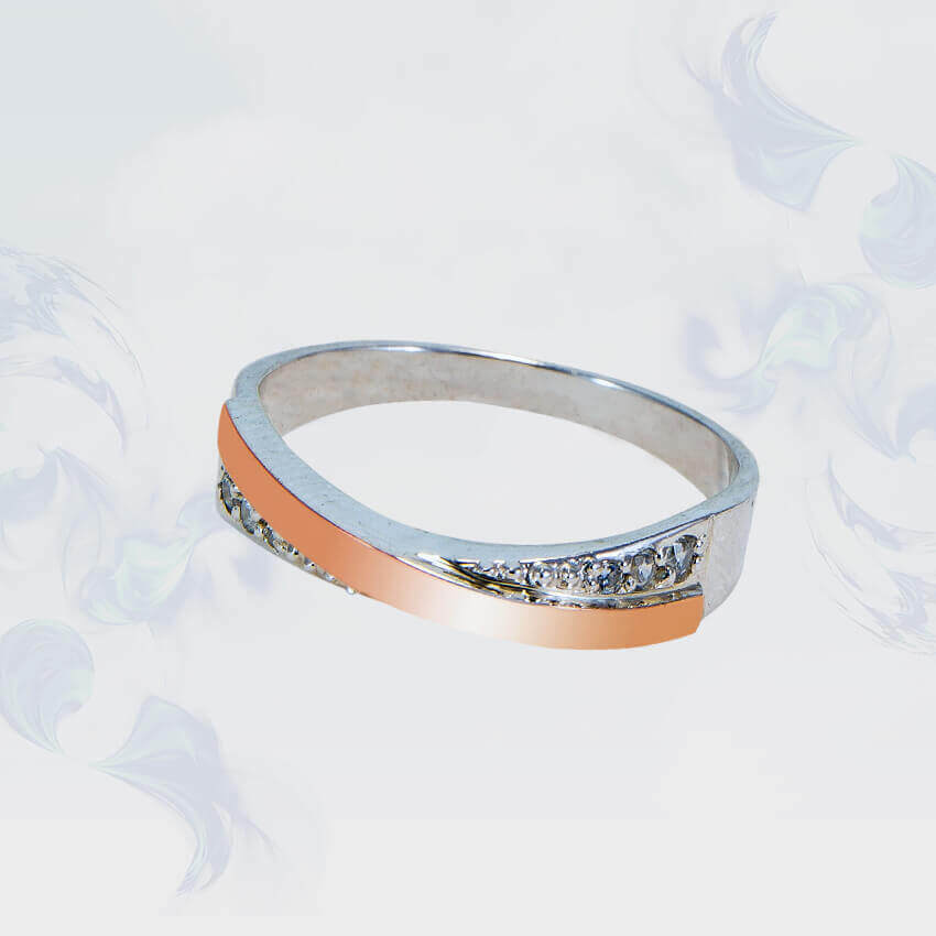 

Кольцо из серебра с золотыми вставками SilverUA модель 129 (размер 20,5)