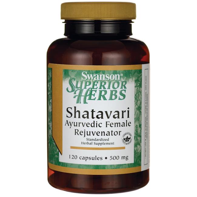 

Шатавари аюрведический женский омолаживающий, Shatavari Ayurvedic Female Rejuvenator, Swanson, 500 мг, 120 капсул