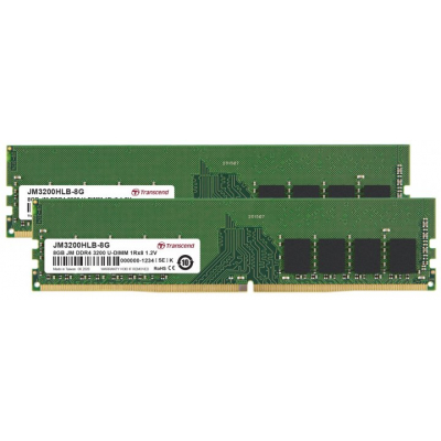 

Модуль памяти для компьютера DDR4 16GB (2x8GB) 3200 MHz Transcend (JM3200HLB-16G)