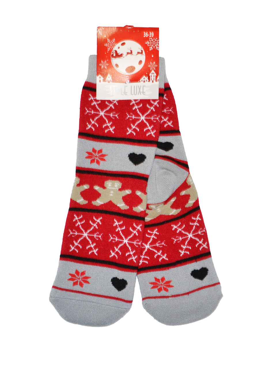 

Носки женские с новогодним рисунком, Носки женские с новогодним рисунком 36/39