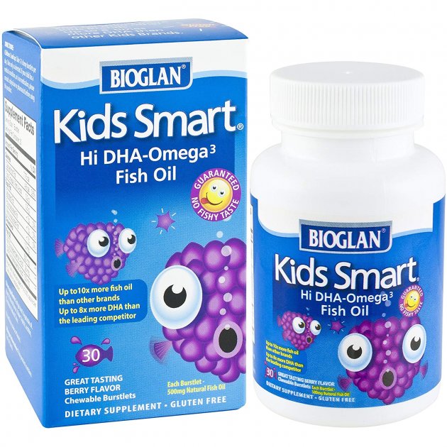 

Витамины Bioglan Kids Smart Hi DHA-Omega 3 Fish Oil 30 капсул Ягода (296133)