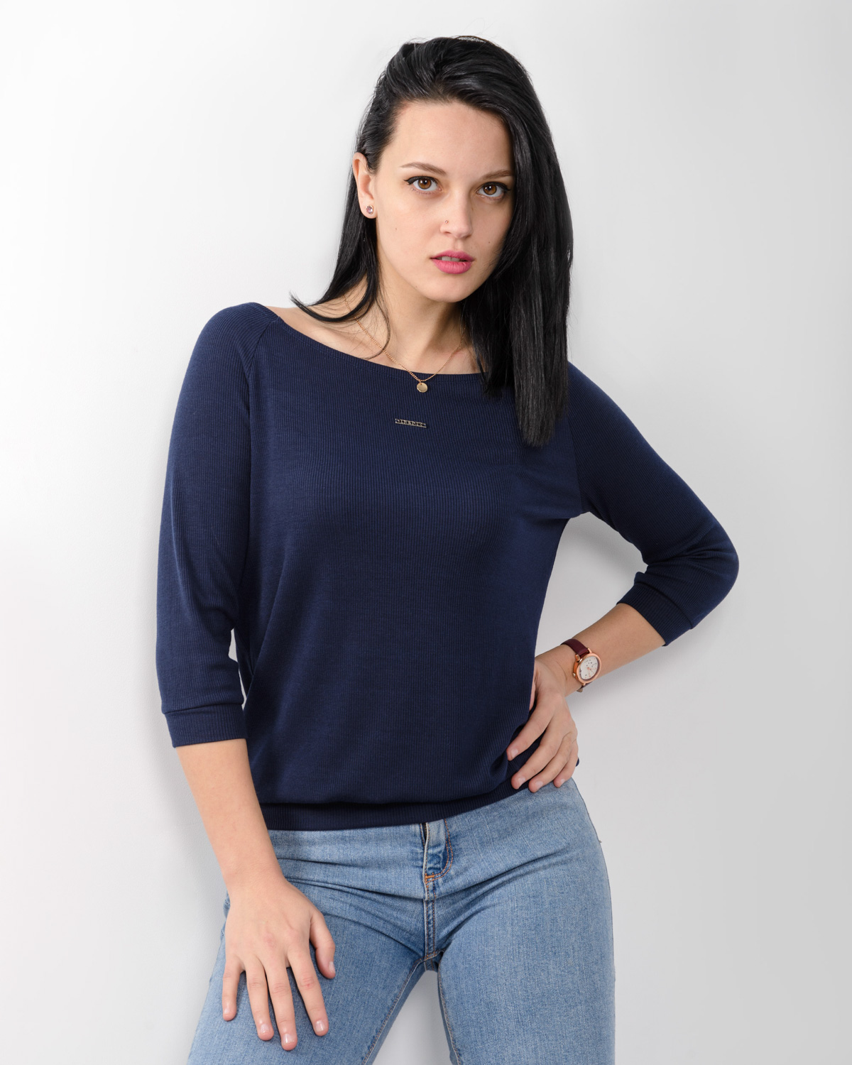 

Блузка INEDIT 00191-1 L Dark-Blue