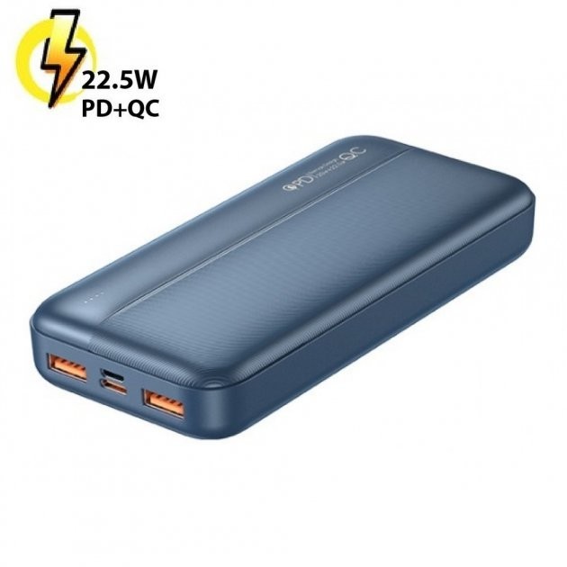 

Павербанк Remax Power 20000 mAh |2xUSB/Type-С/microUSB, 2A| blue