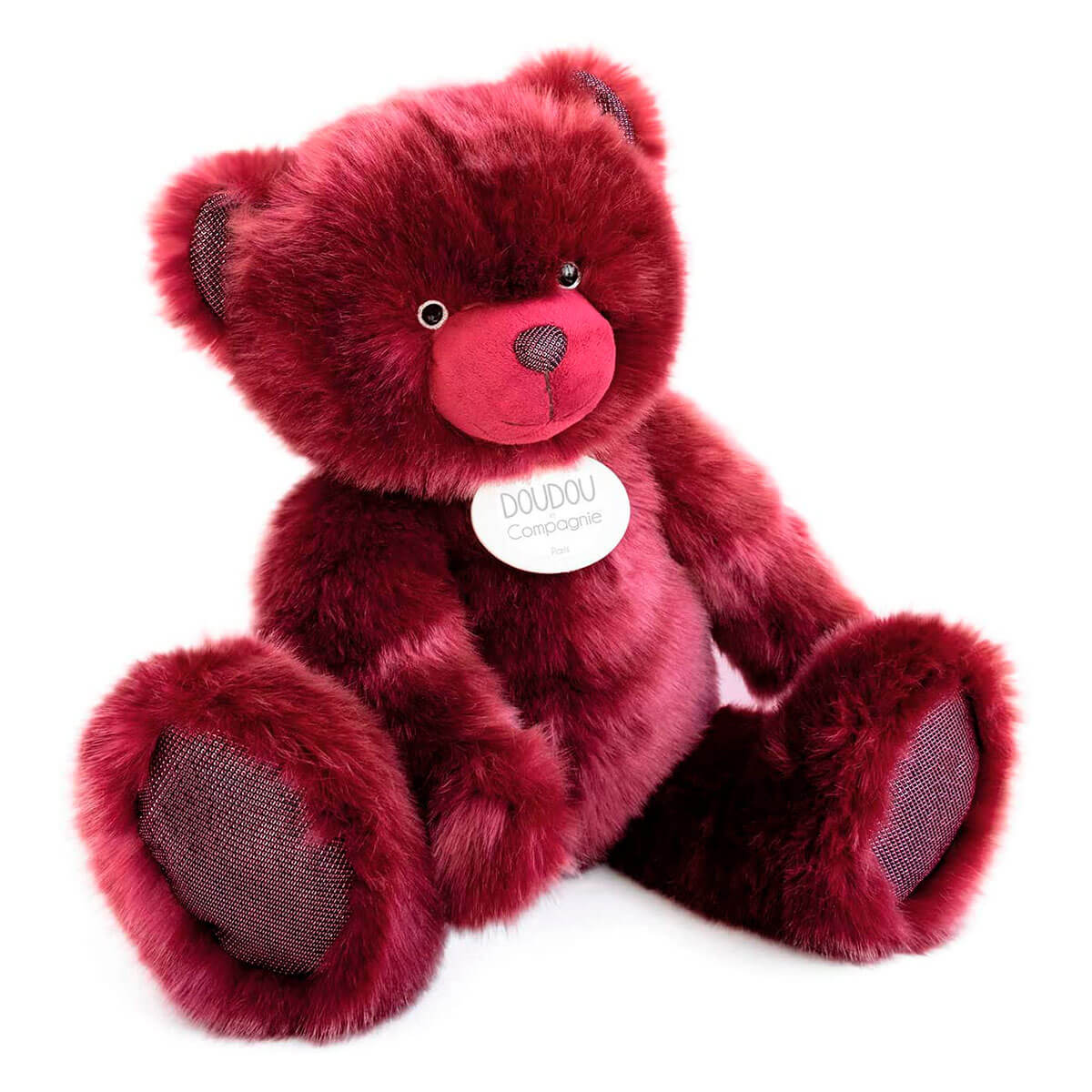 

М'яка іграшка Doudou – Ведмедик бордовий (30 cm)