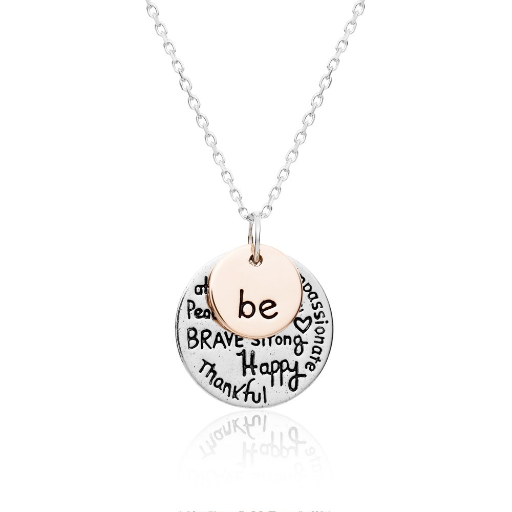 

Подвеска Be...happy brave kind... серебро