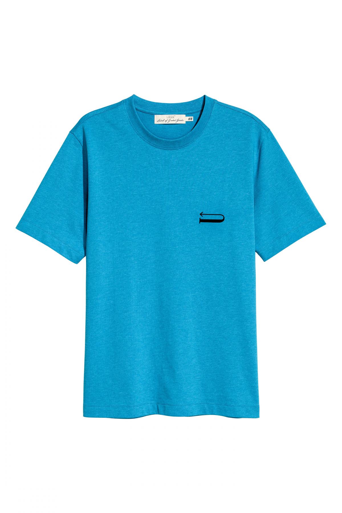 

Футболка H&  Голубая, Футболка H&M m Голубая