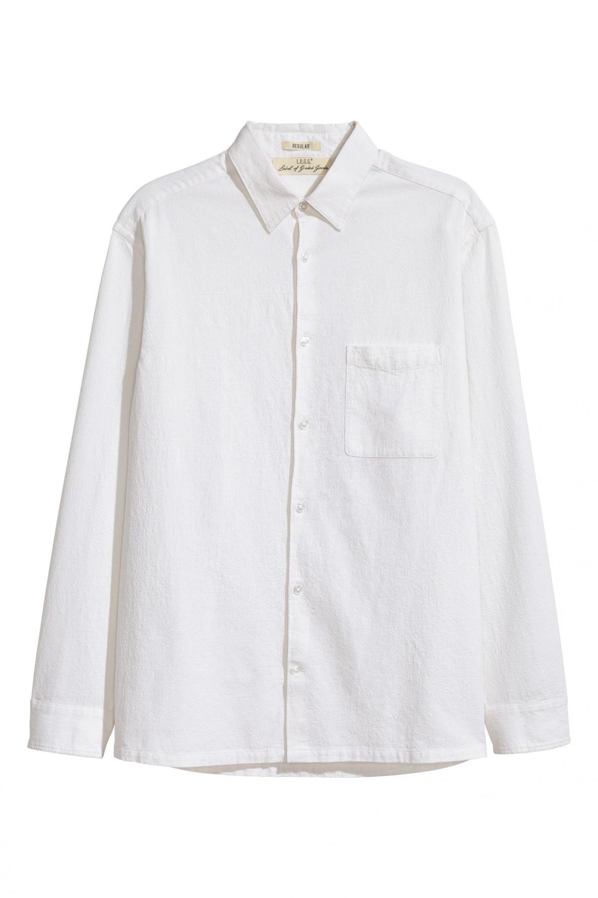 

Рубашка Relaxed fit H&M  Белая, Рубашка Relaxed fit H&M xl Белая