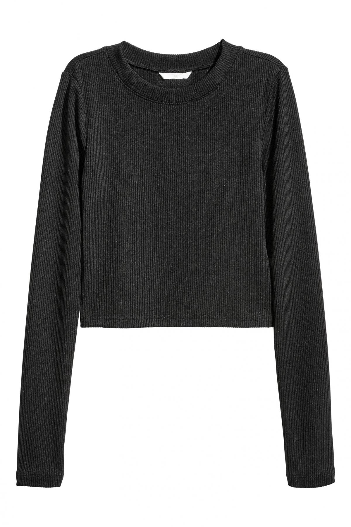 

Футболка с длинным рукавом H&M m Черная