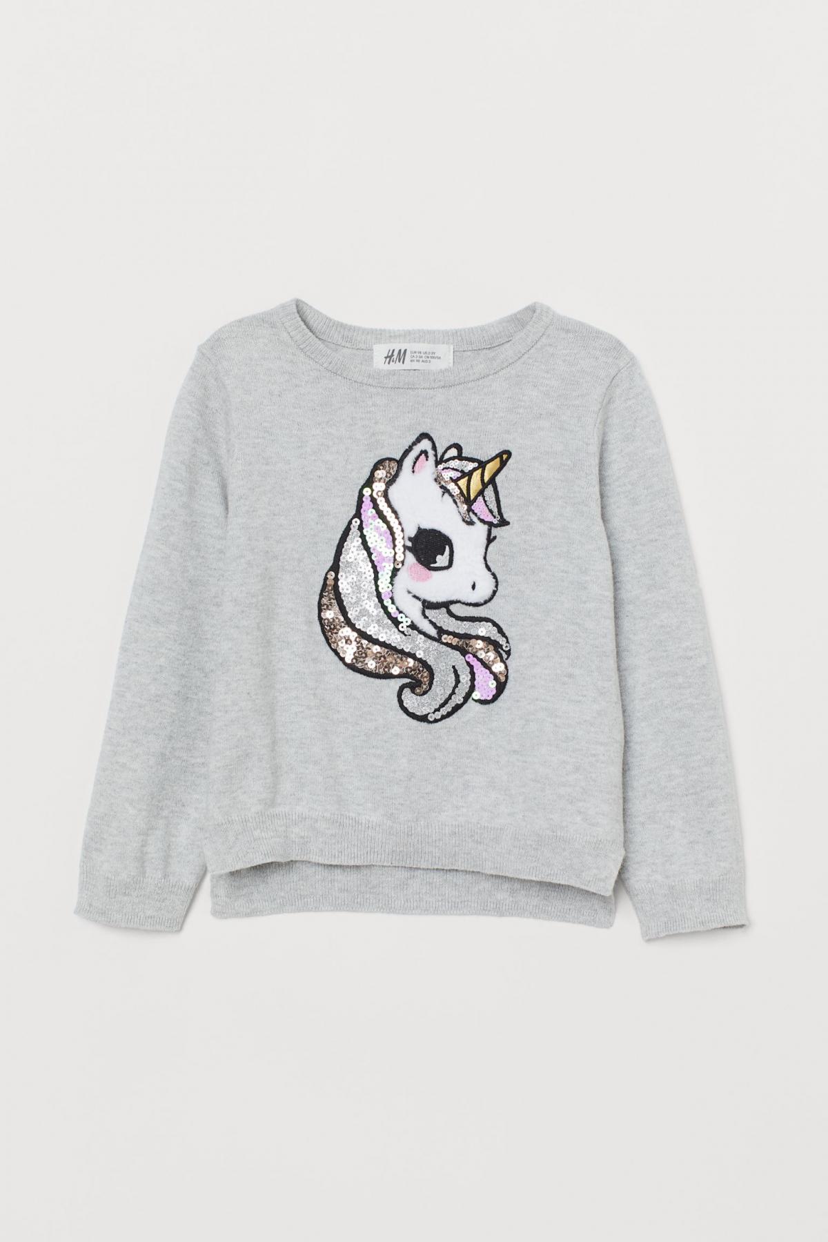 

Джемпер с пайетками H&M 104 (3-4y) Серый (6110-0739889026)
