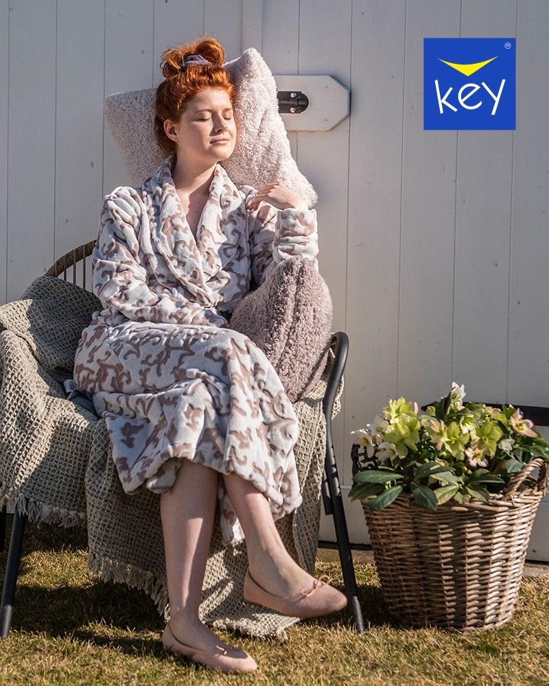 

Халат женский SZL-953 Бежевый KEY, Халат женский SZL-953 Бежевый KEY L/XL