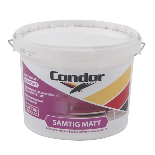 

Краска интерьерная Condor Samtig Matt 3.33 кг (11687676)