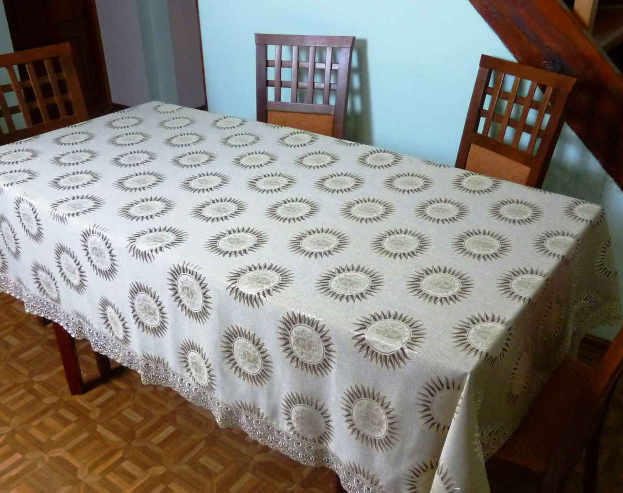 

Скатерть CARDION прямоугольная Nehir 160*220 оливковый, sun