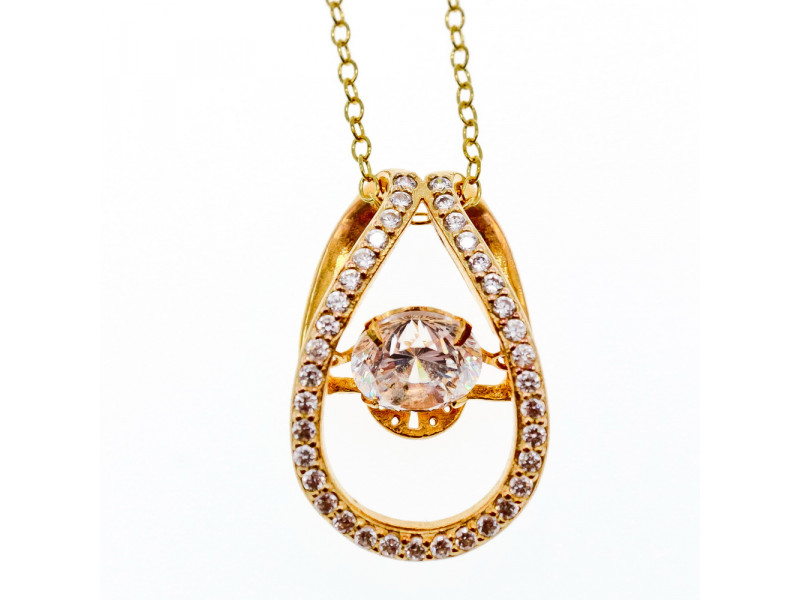 

Серебряная цепочка с кулоном фианиты Блеск Алмаза Sky Jewelry 002183