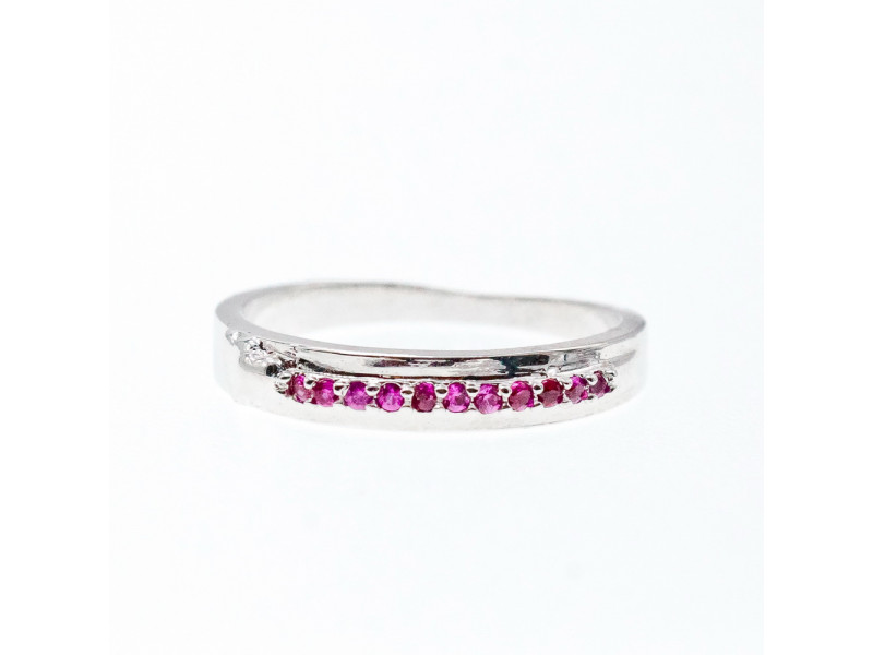 

Серебряное кольцо 925 пробы с камнями розовая шпинель Натуральный Sky Jewelry 002499