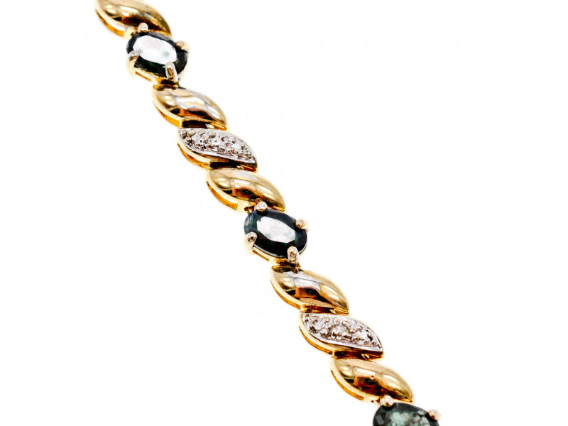 

Серебряный браслет в позолоте с сапфирами Сказка Натуральный Sky Jewelry 002489