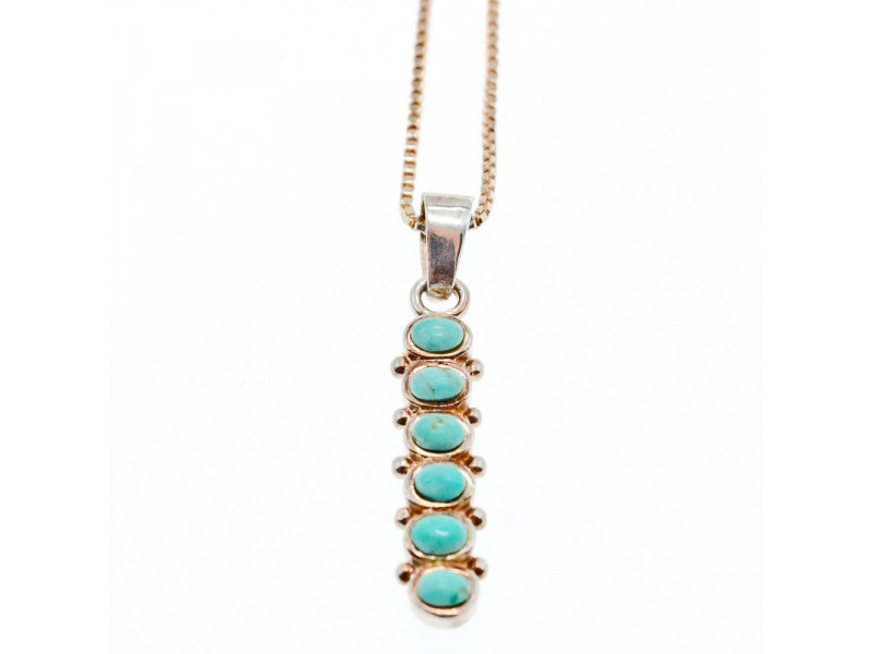 

Серебряная цепочка с кулоном Бирюза Италия Натуральный Sky Jewelry 002217