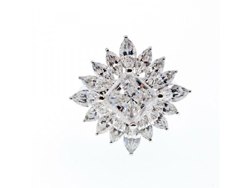 

Серебряное кольцо с фианитами Цветы Sky Jewelry 002610