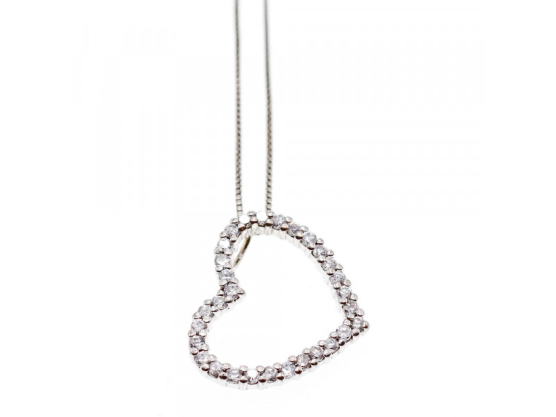 

Серебряная цепочка с кулоном в позолоте фианиты Сердце Sky Jewelry 002793