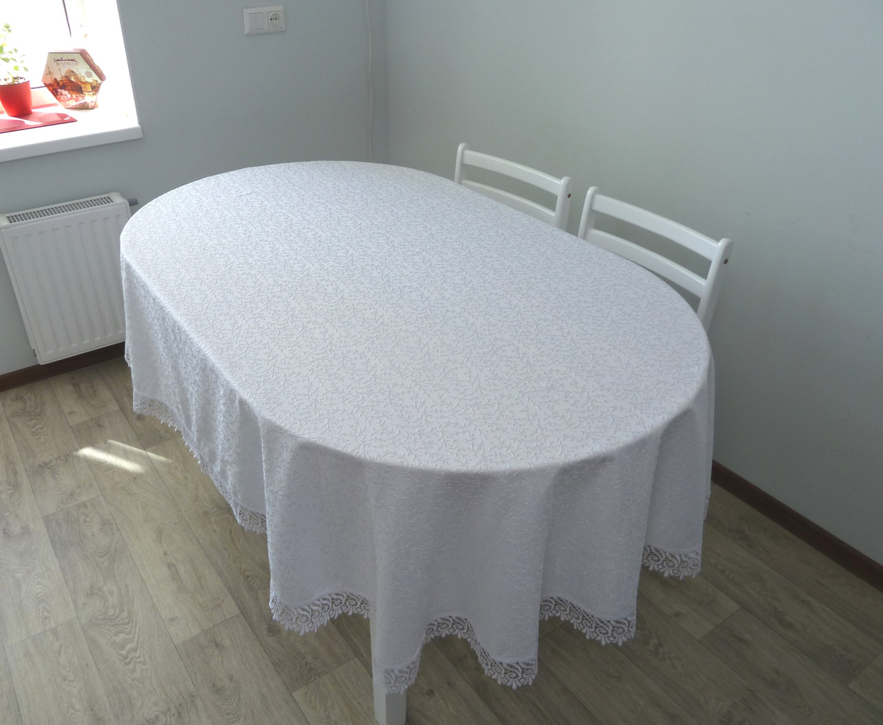 

Скатерть CARDION овальная Citir 160х220 см белая, goose