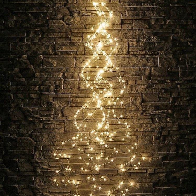 

Гирлянда светодиодная HOLIHEYO Конский хвост пучок 200 led 10 нитей по 2м 220W Теплый белый статический