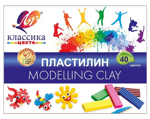 

Пластилин "Луч Классика" 40 цветов, 800 грамм (30С1922-08)
