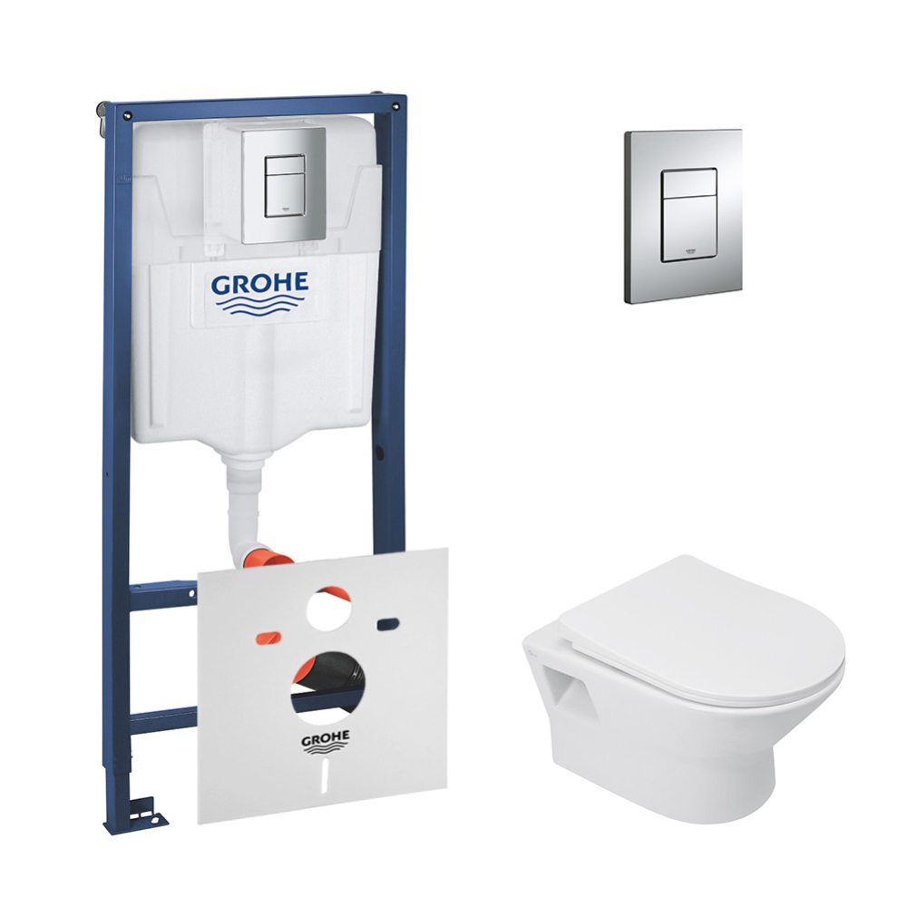 

Набір інсталляція 4 в 1 Grohe Rapid SL 38772001 + унітаз з сидінням Qtap Lark QT0331159W (38772001QT0331159W)