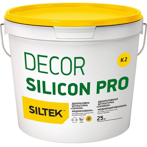 

Штукатурка декоративная силиконовая Siltek Decor Silicon Pro камешковый 1,5мм 25кг