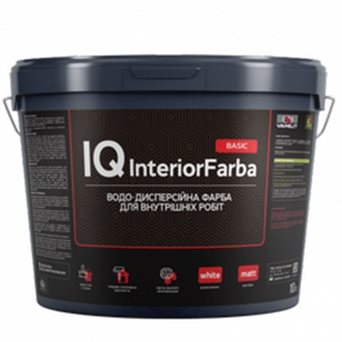 

Краска для внутренних работ Vamiut IQ InteriorFarba BASIC 10л