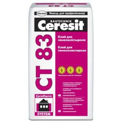

Смесь ППС для крепления плит из пенополистирола Ceresit СТ 83 25кг