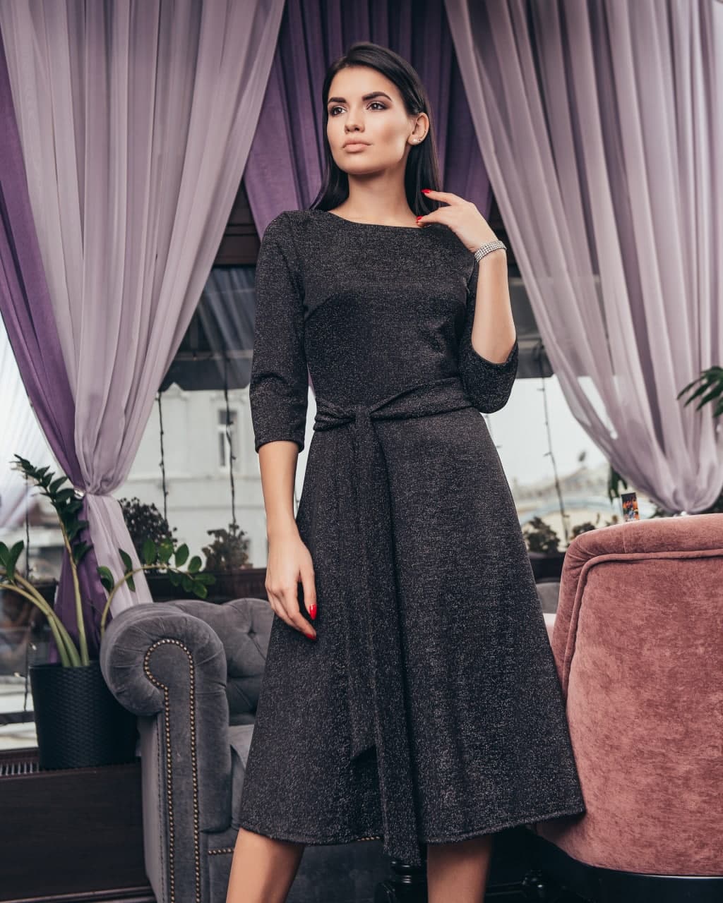 

Fashions • Платье трикотажное по колено El Monte Fashions  черный (4064, Fashions • Платье трикотажное по колено El Monte Fashions M черный (4064)